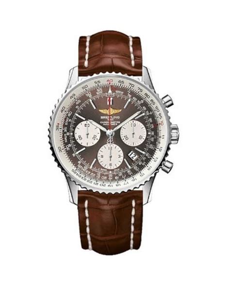 brown breitling watch